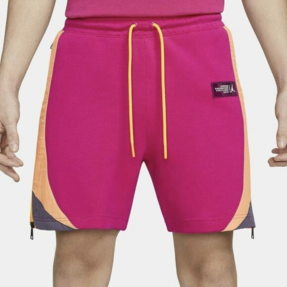 Jordan Fleece Shorts 23 Size Medium Engineered Fireberry Pink Mens - Picture 7 of 9